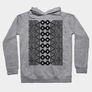 Aztec Pattern Design Black Hoodie